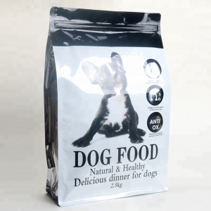 1kg 2kg 5kg 2.5kg 10kg bolsa de comida para perros con fondo plano al por mayor