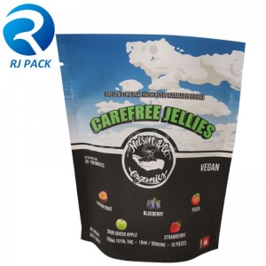 Bolsa de pie 100% reciclable con cerradura de cremallera resistente a losniños